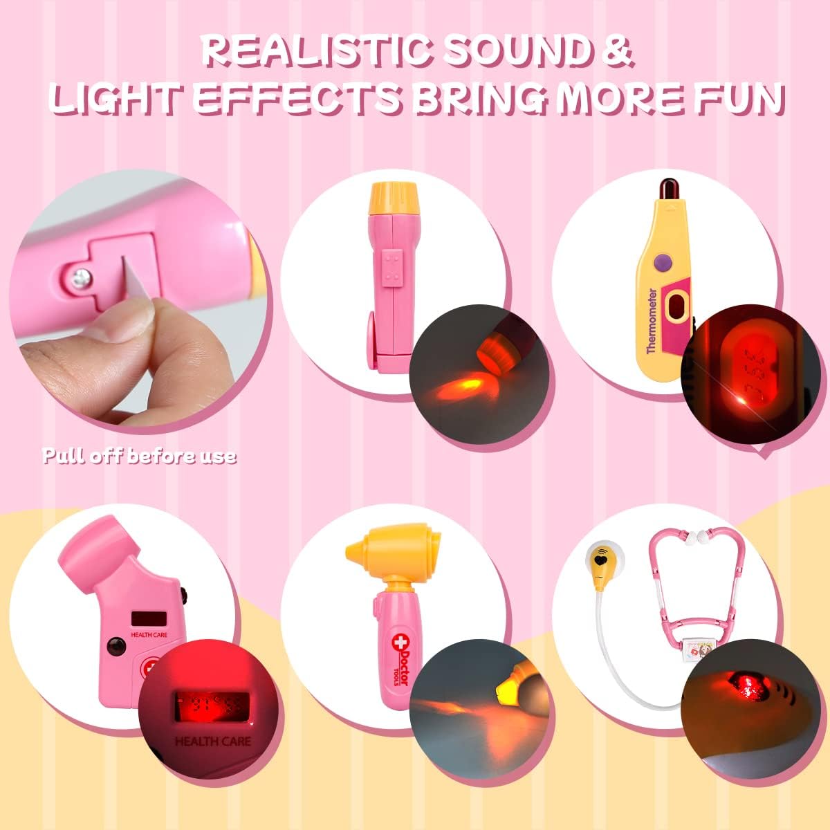 Meland Toy Doctor Kit for Girls - Veterinarian Playset for Girls with Medical Toys, Doctor Costume for Girls Age 3,4,5,6 Year Old for Pretend Play, Christmas Birthday Gift for Toddler Preschool Girls - Image 3