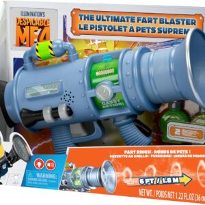 Minions Despicable Me 4 - The Ultimate Fart Blaster | Blasts Out Real Fart Rings of Fog | Plays 15 Different Fart Sounds | Lights Up and Emits Smells | It Includes 2 Different Scented Fart Formulas